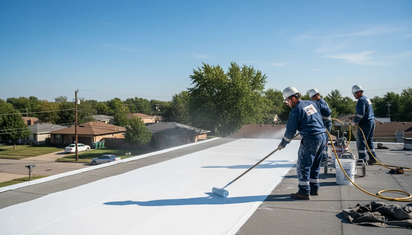 Commercial roof coating in Reasnor, IA near me
